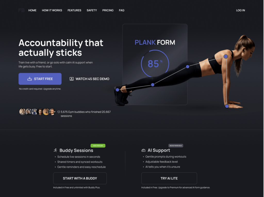 FitBoddies:Hero section